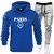 Moletom com capuz listrado e calça treino masculino, roupas esportivas masculin na internet