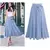 Saias de chiffon com laço para mulheres, comprimento médio, cintura alta, linh - comprar online