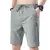 Calção casual com elástico na cintura masculina reta, esportes de seda gelada