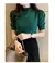 Imagem do Coreano blusa de manga puff de malha para as mulheres, magro regata, camisa casu