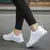 Imagem do Mulheres Sapatos Casuais Moda Respirável Walking Mesh FlatShoesSneakers Branco