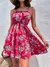 Europeu e Americano Novo 2023 Verão Elegante Vestido Sem Mangas Pulôver Imprim - loja online