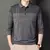 Novo masculino camisa polo de manga longa lapela listra camisa polo de negócios - comprar online