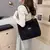 Bolsa tote de veludo da moda, bolsa de ombro de cor sólida, bolsa casual femini - Irislandia Variedades