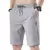 Calção casual com elástico na cintura masculina reta, esportes de seda gelada - comprar online