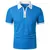 Imagem do Camisa polo de manga curta monocromática masculina, camisola de lapela, tops le