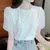 Tops de flores femininos, camisetas de manga curta, roupas casuais com gola redo - Irislandia Variedades
