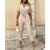 Macacão feminino com cinto monocromático, calças casuais, gola flip, fivela, na internet