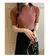 Coreano blusa de manga puff de malha para as mulheres, magro regata, camisa casu