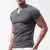 Novo masculino manga curta cor combinação camisas de algodão fino ajuste gran - loja online