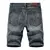 Shorts jeans stretch masculino, jeans curto e reto, azul escuro, design de moda, - Irislandia Variedades