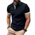 Camisa polo de manga curta masculina, camiseta estampada, lapela, passeio, grand - loja online