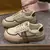 Tênis esportivos leves para mulheres, tênis plano, moda casual, tênis branco,