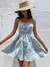 Europeu e Americano Novo 2023 Verão Elegante Vestido Sem Mangas Pulôver Imprim - comprar online