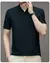 Imagem do Camiseta de manga curta de seda gelo, top de cor sólida absorvente de suor, lev