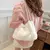 Bolsa de ombro fofa feminina bolsa de alça superior 2024 nova moda feminina out na internet