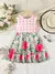 Vestido de verão para meninas, sem mangas, estampa floral, xadrez, casual, conf - loja online