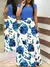 2023 estilo europeu e americano floral impressão cor combinando vestido de mang - loja online