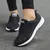 Mulheres Sapatos Casuais Moda Respirável Walking Mesh FlatShoesSneakers Branco