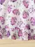 Vestido casual estampado floral para meninas, manga curta, arco plissado, roupa - Irislandia Variedades