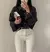 Estilo coreano chique camisa solta, blusa profissional com um colarinho, top sim - loja online