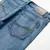 Imagem do Shorts jeans stretch masculino, jeans curto e reto, azul escuro, design de moda,
