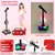 Crianças microfone máquina de karaokê instrumento musical brinquedos com luz,