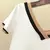 Camiseta feminina de malha fina, moda coreana, cor contraste, tops de manga curt - Irislandia Variedades