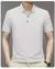 Imagem do Camiseta de manga curta de seda gelo, top de cor sólida absorvente de suor, lev
