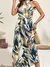 Vestido de férias plus size do presságio, casual, estampa floral, maxi vestido