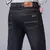 Novos homens clássicos jeans jean homme pantalones hombre mannen macio preto bi - comprar online