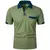 Camiseta de manga curta masculina, polo de cor sólida com bolsos, passeio, solt - comprar online