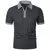 Camisa polo de manga curta monocromática masculina, camisola de lapela, tops le - loja online