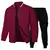 Conjunto de calças bomber masculinas varsity, camisolas casuais, chapéu despor na internet