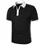 Camisa polo de manga curta monocromática masculina, camisola de lapela, tops le - loja online