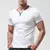 Novo masculino manga curta cor combinação camisas de algodão fino ajuste gran