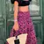 Imagem do Cintura alta Vintage estampado A feminino babados saia longa, saias casuais de v