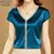 Blusa casual solta de cetim feminina, camisa de manga curta, moda sólida, borla - comprar online