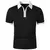 Camisa polo de manga curta monocromática masculina, camisola de lapela, tops le - Irislandia Variedades
