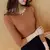 Camisola feminina outono e inverno manga comprida gola plissada camisola curta d - loja online