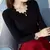 Camisola feminina outono e inverno manga comprida gola plissada camisola curta d - comprar online