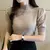 Imagem do Coreano blusa de manga puff de malha para as mulheres, magro regata, camisa casu