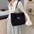 Bolsa tote de veludo da moda, bolsa de ombro de cor sólida, bolsa casual femini - Irislandia Variedades