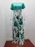 2023 estilo europeu e americano floral impressão cor combinando vestido de mang