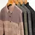 Novo masculino camisa polo de manga longa lapela listra camisa polo de negócios