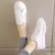 Novos sapatos brancos femininos moda confortáveis apartamentos rendas até sapa - loja online
