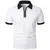 Camisa polo de manga curta monocromática masculina, camisola de lapela, tops le - comprar online