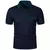 Camiseta de manga curta masculina, polo de cor sólida com bolsos, passeio, solt na internet