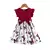Vestido de princesa floral com manga babada para crianças, vestidos formais com na internet