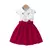 Vestido bordado com babados para crianças, Vestido sem mangas para menina, Vest